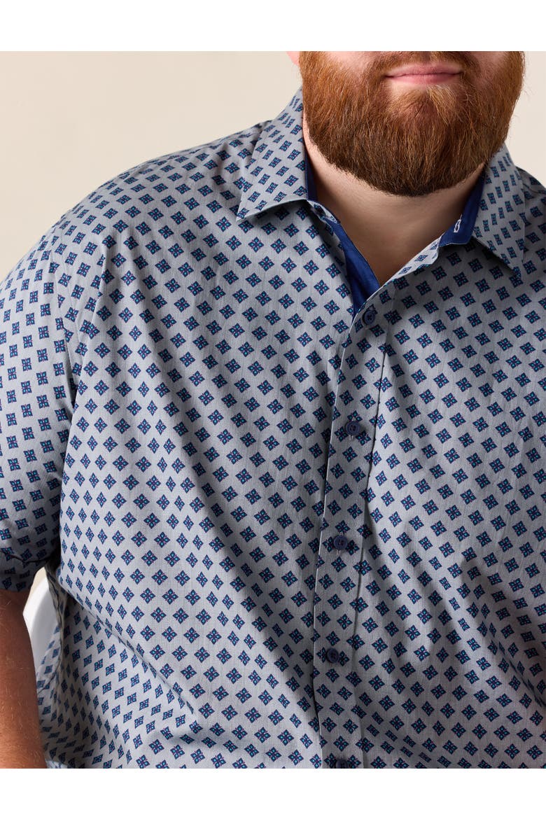 Big & Tall Micro Diamond Sport Shirt V2, Alternate, color, GREY