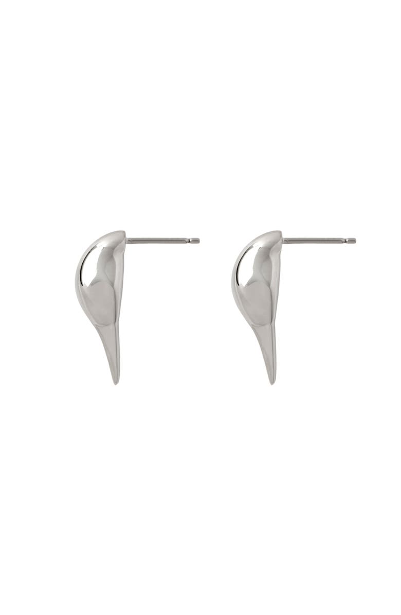 Burberry Duck Stud Earrings, Alternate, color, Silver