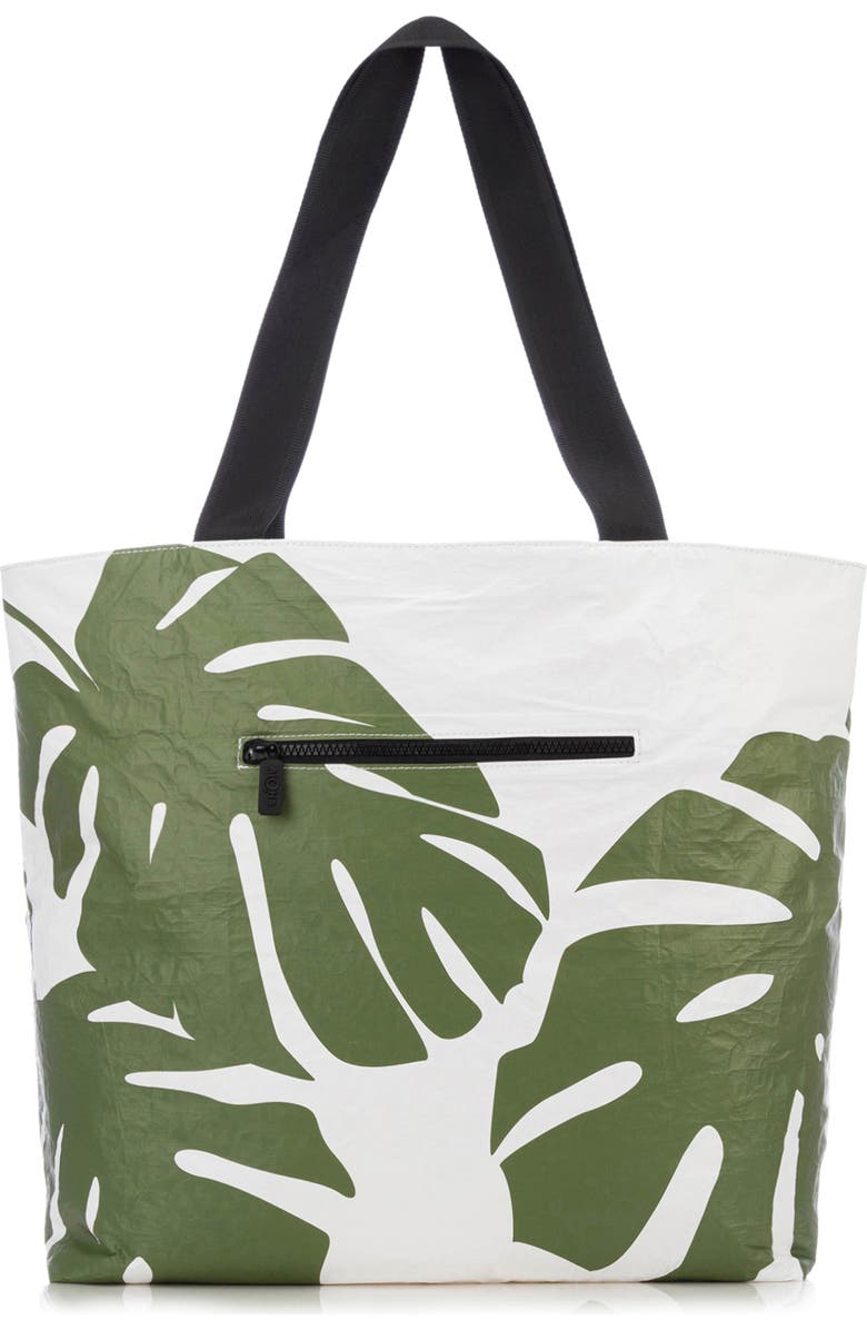 Aloha Collection Day Tripper Monstera Water Resistant Tyvek<sup>®</sup> Tote, Alternate, color, Seaweed