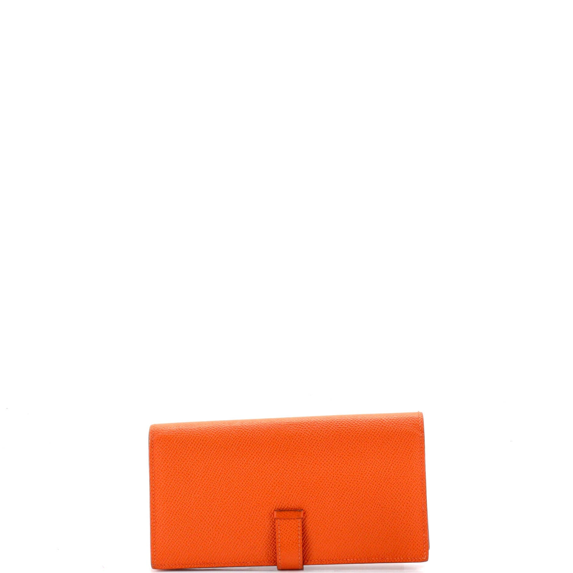 Pre-Owned Hermes Bearn Wallet Epsom Long, Alternate, color, Feu
