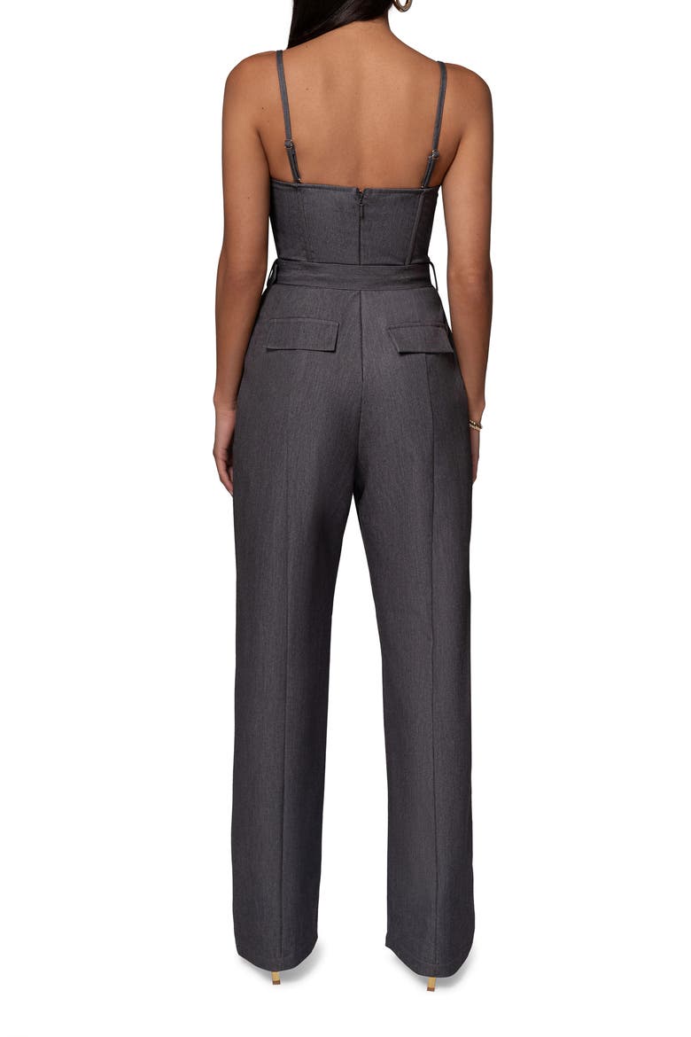 Sweetheart Aroma Bustier Jumpsuit, Alternate, color, GREY