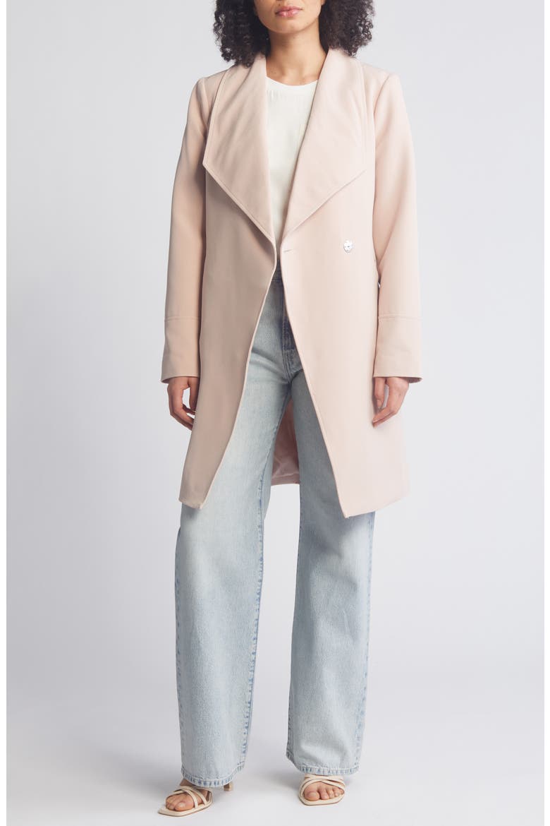 Drape Front Coat, Alternate, color, PINK LOTUS