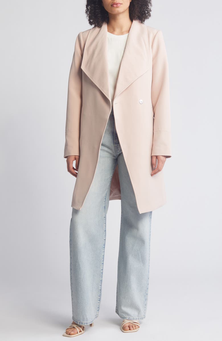 Sam Edelman Drape Front Coat, Alternate, color, Pink Lotus