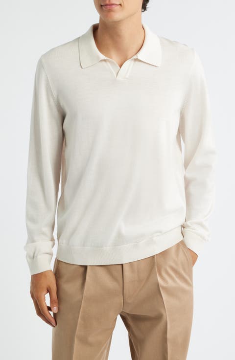Enord Long Sleeve Wool Polo Sweater