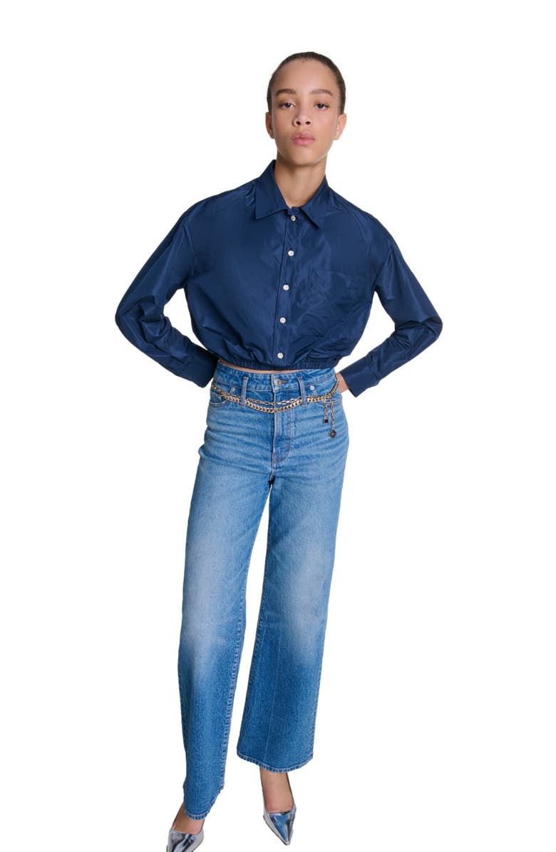 maje Cropped shirt, Alternate, color, 