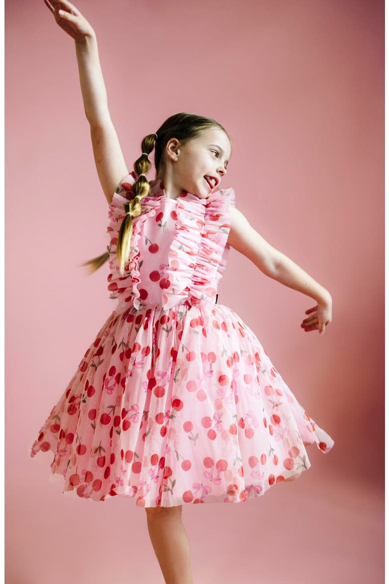 pink dress with cherries Cherry On Top Satin Mini Dress
