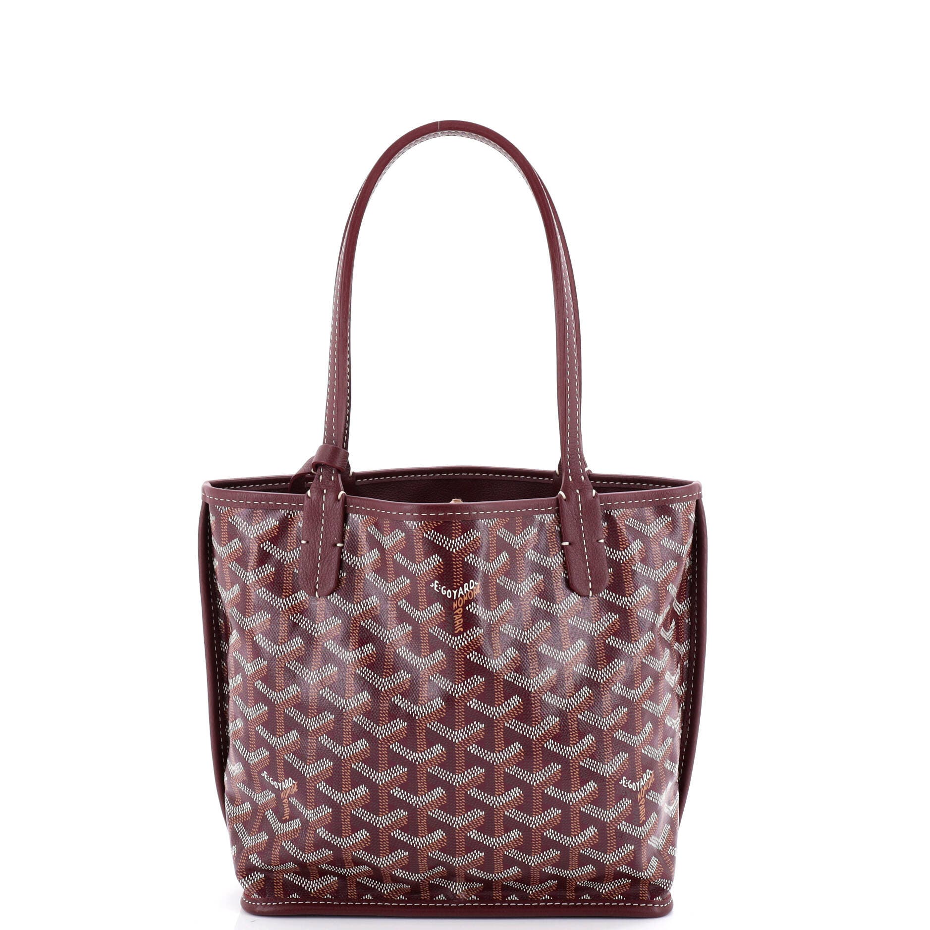 Pre-Owned Goyard Anjou Reversible Tote Coated Canvas Mini, Alternate, color, 