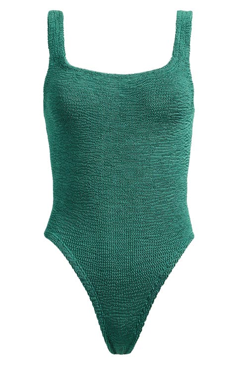 Square Neck One-Piece Swimsuit