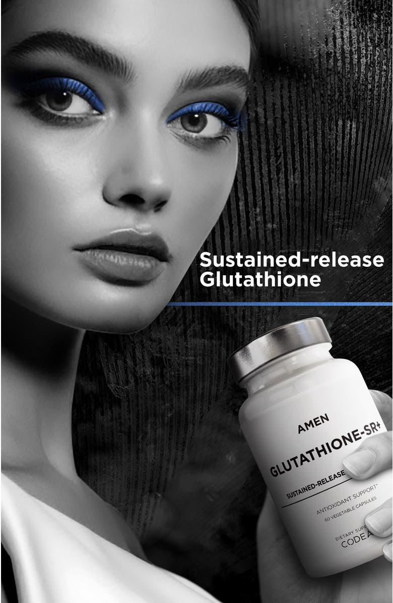 Codeage Amen Glutathione-SR+ Reduced L-Glutathione Supplement, Alternate, color, White