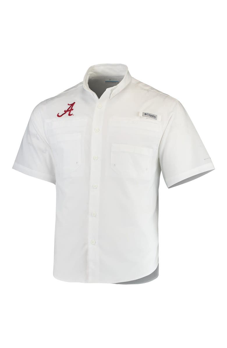 Columbia Men's Columbia White Alabama Crimson Tide PFG Tamiami Shirt, Alternate, color, White
