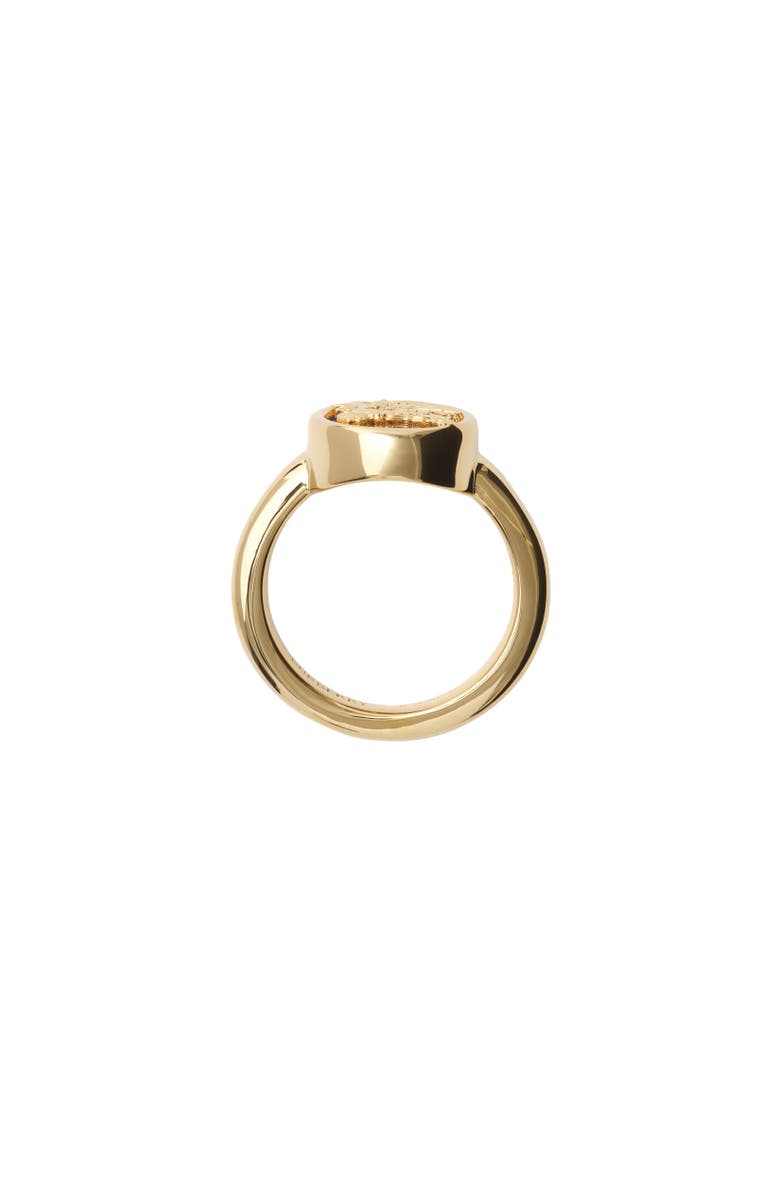 Burberry EKD Coin Ring, Alternate, color, Gold/Blue