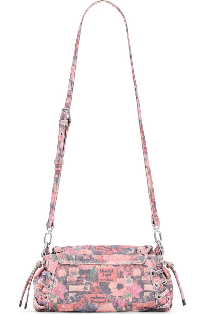 Desigual Collage Denim Crossbody Bag, Alternate, color, Multi