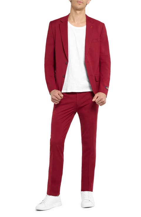 Daily Slim Fit Bright Burgundy Suit (Regular & Big)