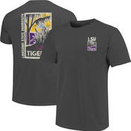 IMAGE ONE Men's  Graphite LSU Tigers Comfort Colors Minimalist Distressed Vista T-Shirt