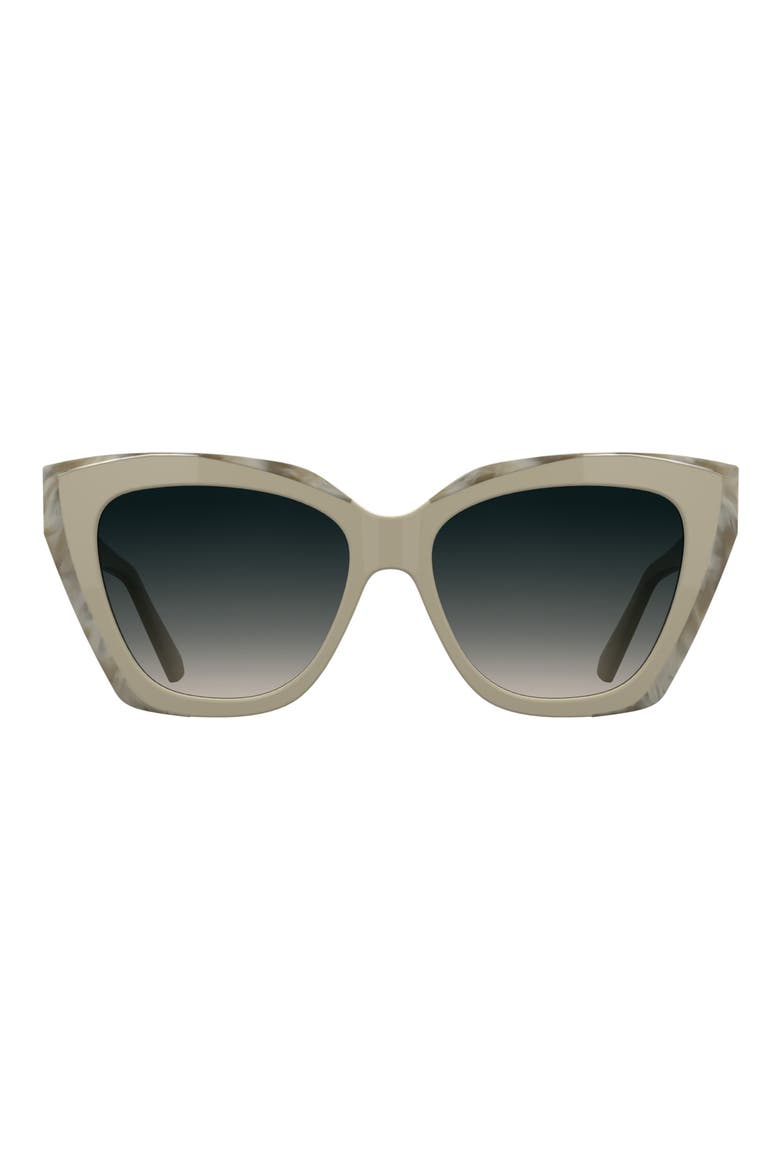 Katherine 56mm Gradient Cat Eye Sunglasses, Main, color, CREAM/ MOTHER OF PEARL