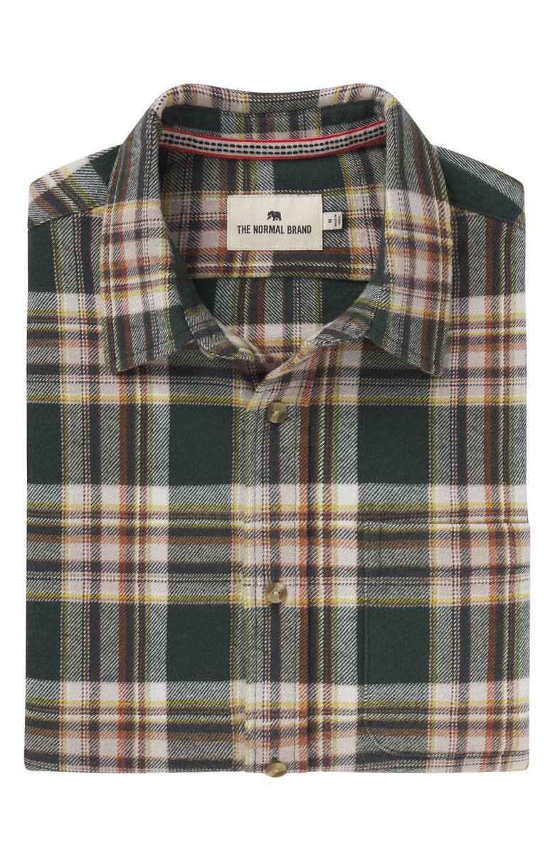 The Normal Brand Louis Heavyweight Flannel Overshirt, Alternate, color, Elmwood Plaid