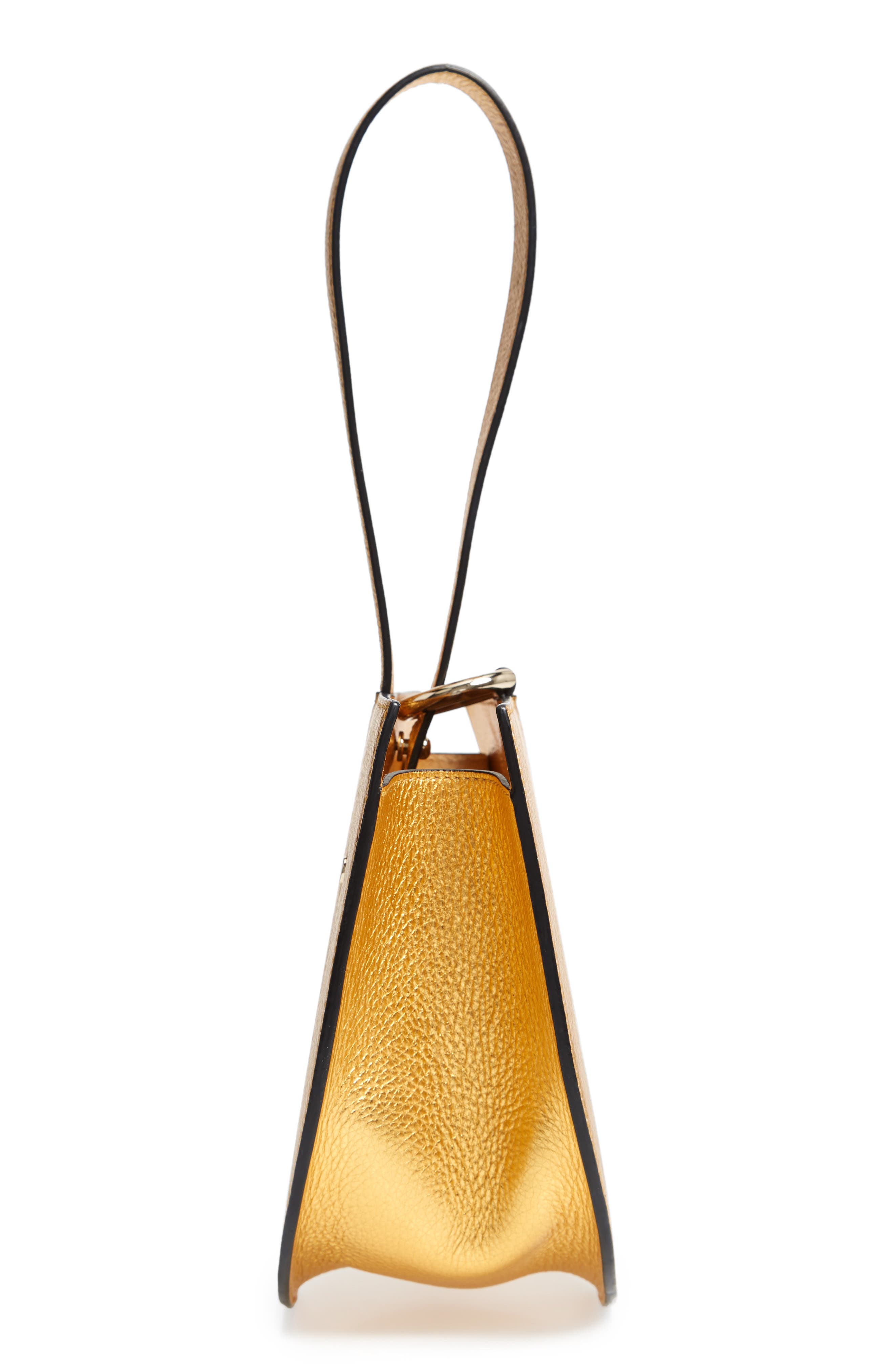 OAD New York Dome Metallic Leather Wristlet, Alternate, color, 