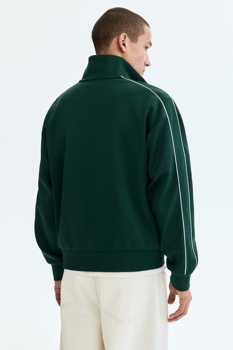 Relaxed-fit Scuba Knit Track Jacket, Alternate, color, Dark green