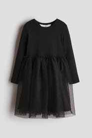 H&M Long-Sleeved Dress With Tulle Skirt