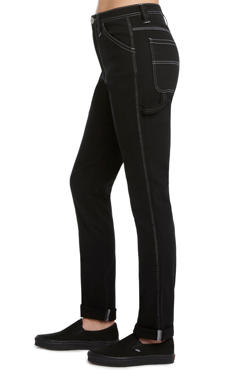 Dickies Roll Hem Slim Carpenter Jeans, Alternate, color,