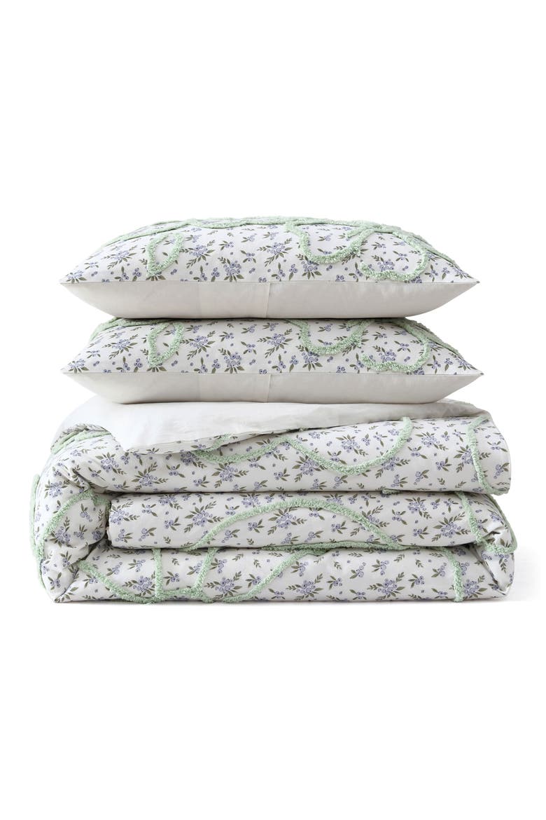 Blueberry Chenille Comforter & Shams Set, Main, color, BLUE