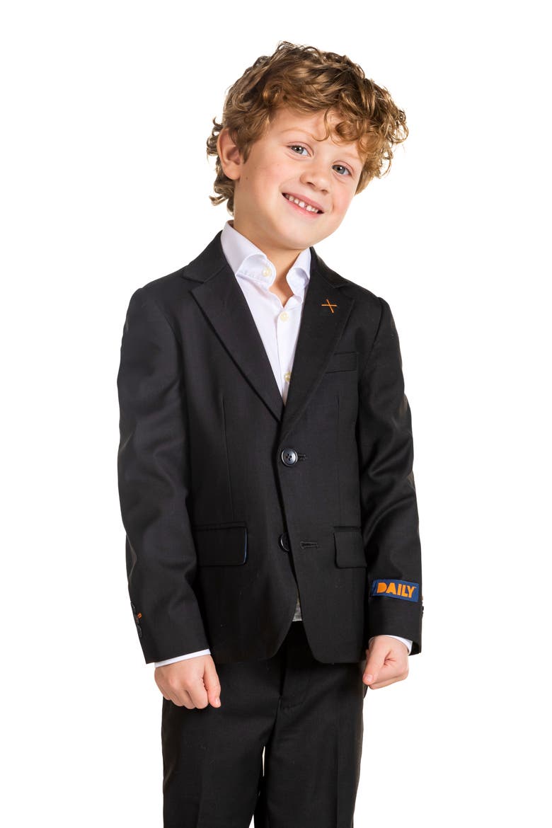 Kids' Daily Deep Two-Piece Suit, Alternate, color, BLACK