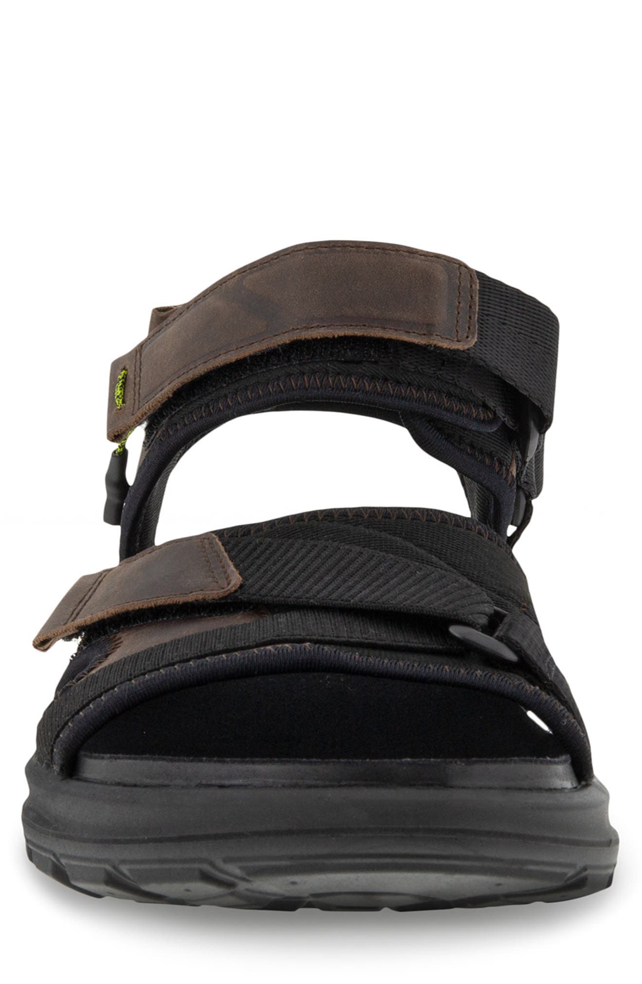 Exowrap Strap Sandal, Alternate, color, COFFEE/ BLACK