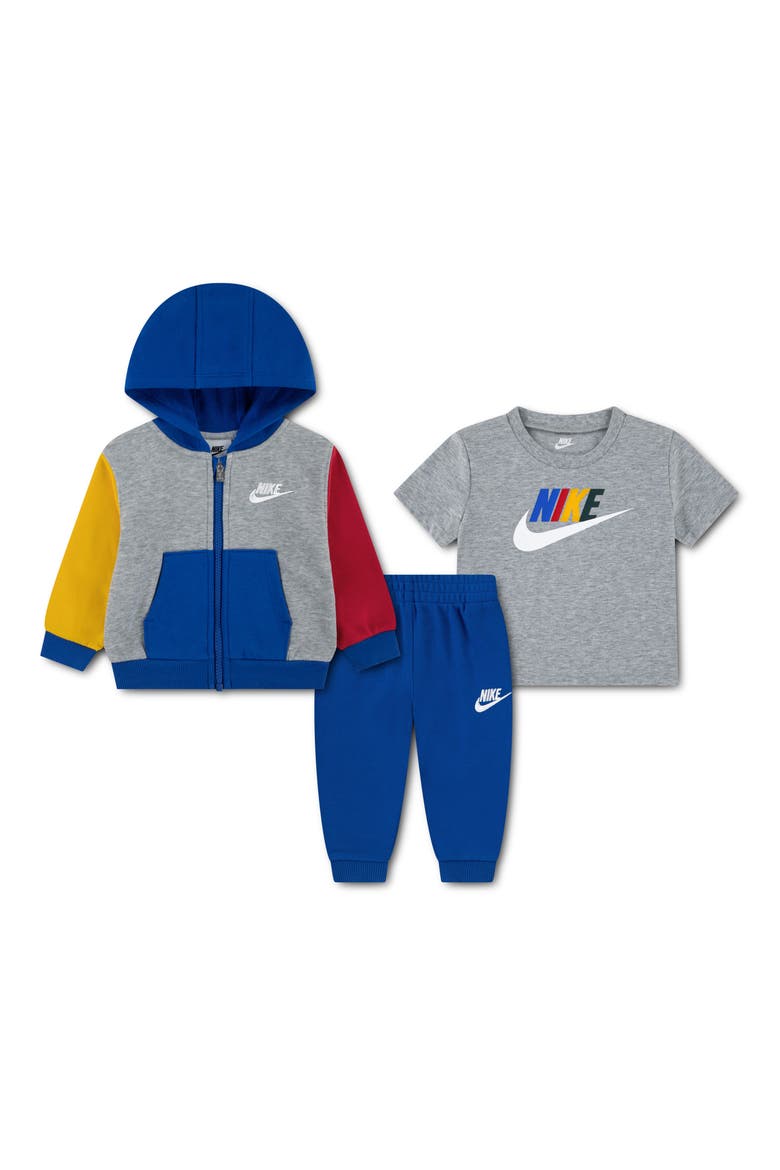 3-Piece Hoodie, T-Shirt & Joggers Set, Main, color, GAME ROYAL