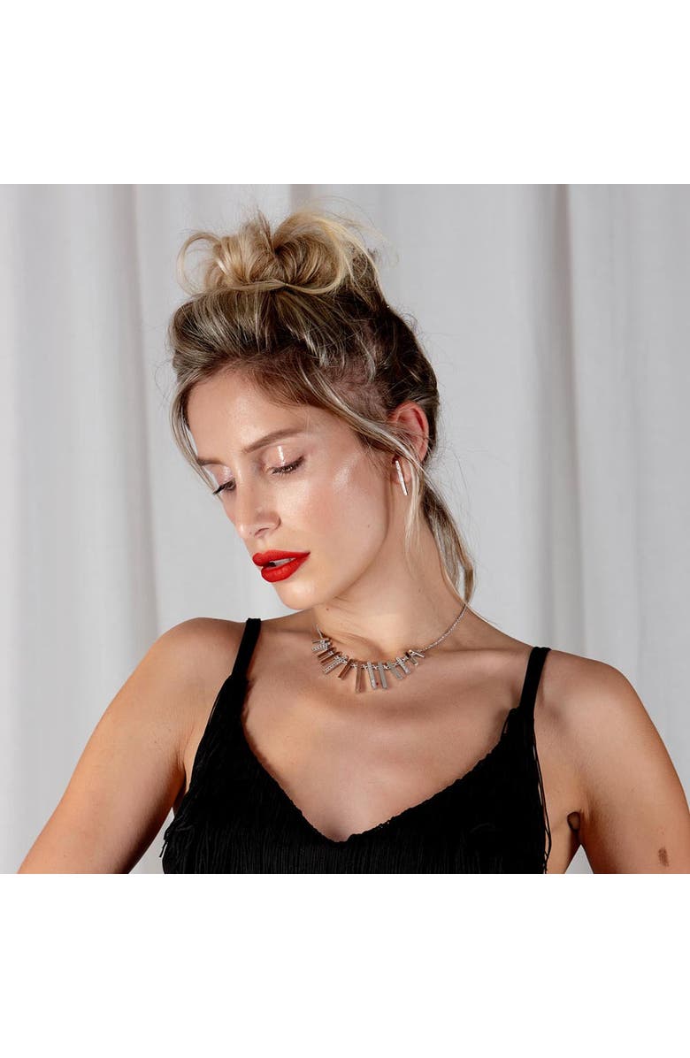 Lucy Quartermaine Key Studs, Alternate, color, Sterling Silver