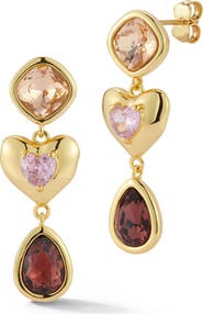 CHLOE AND MADISON Heart Drop Earrings
