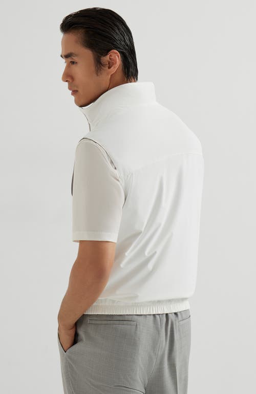 Brunello Cucinelli Nylon Weather-resistant Reversible Gilet In White