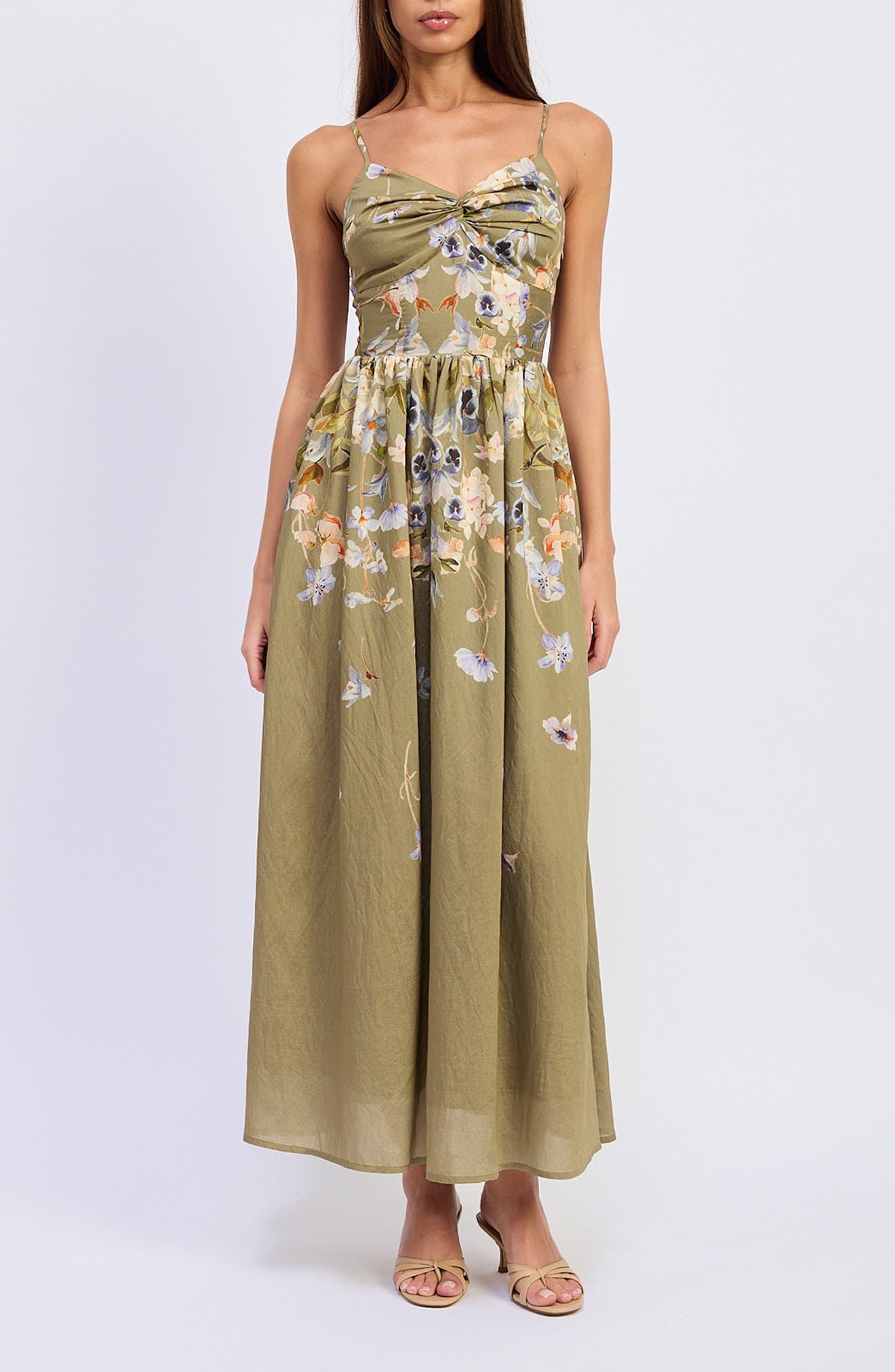 selected OLIVE BLUE FLORAL