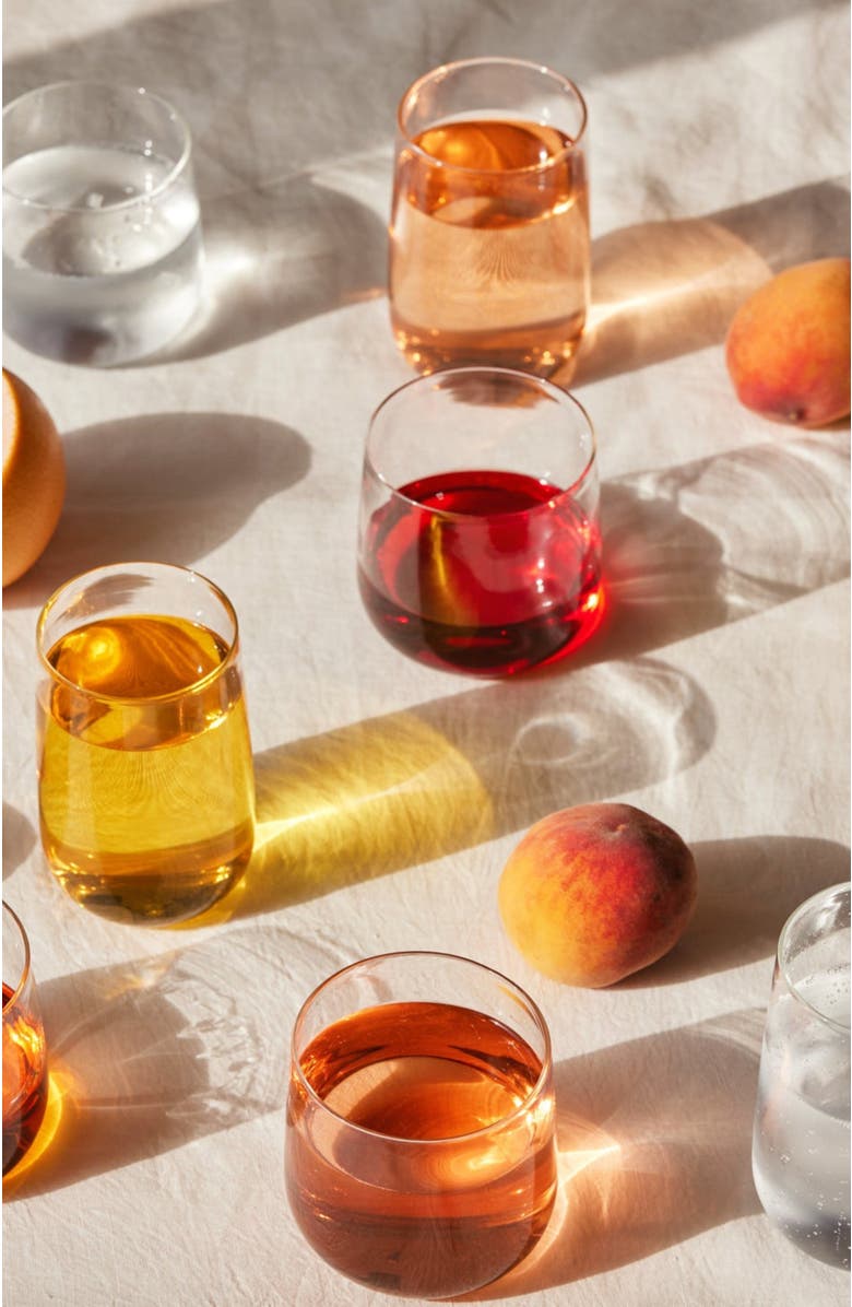 Fleck Tall Cremini Tumblers - Set of 4, Alternate, color, Clear