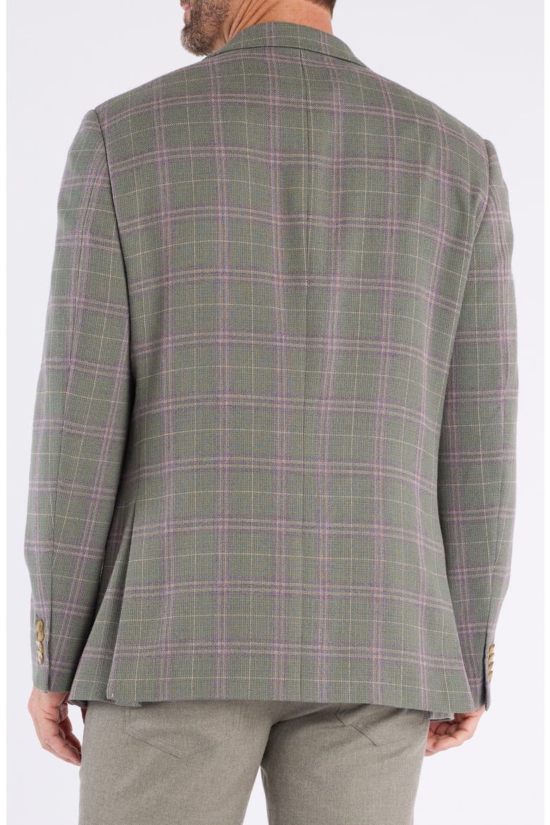 Windowpane Sport Coat, Alternate, color, MOSS