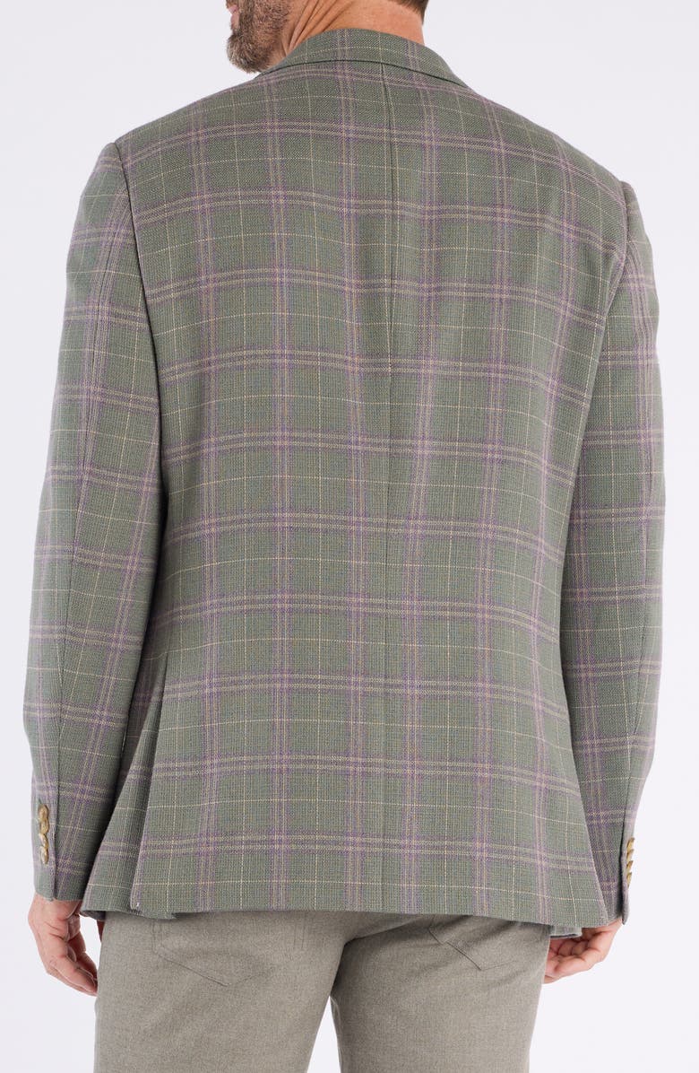 SAVILE ROW CO Windowpane Sport Coat, Alternate, color, Moss