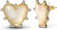 Jessica Simpson Gold-Tone Heart Stud Earrings