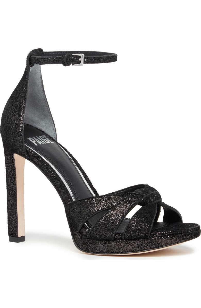 PAIGE Val Ankle Strap Sandal, Main, color, Black