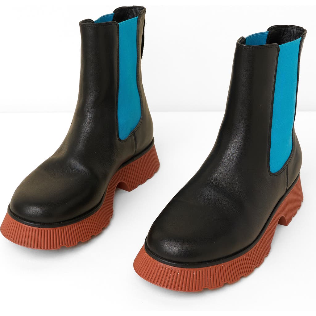 Charlotte Stone Esmee Lug Sole Chelsea Boot In Black