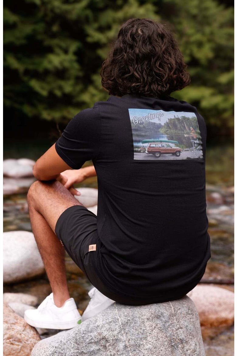 Lake Tentree T-Shirt, Alternate, color, Meteorite Black/Lake Day
