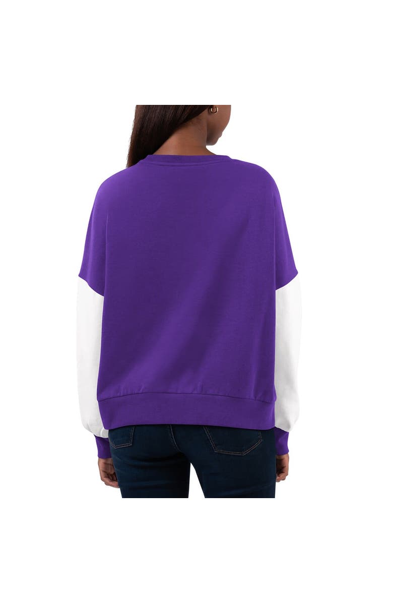 G-III 4HER BY CARL BANKS Women's Purple/White Los Angeles Lakers Team Pride Pullover Sweatshirt, Alternate, color, Purple