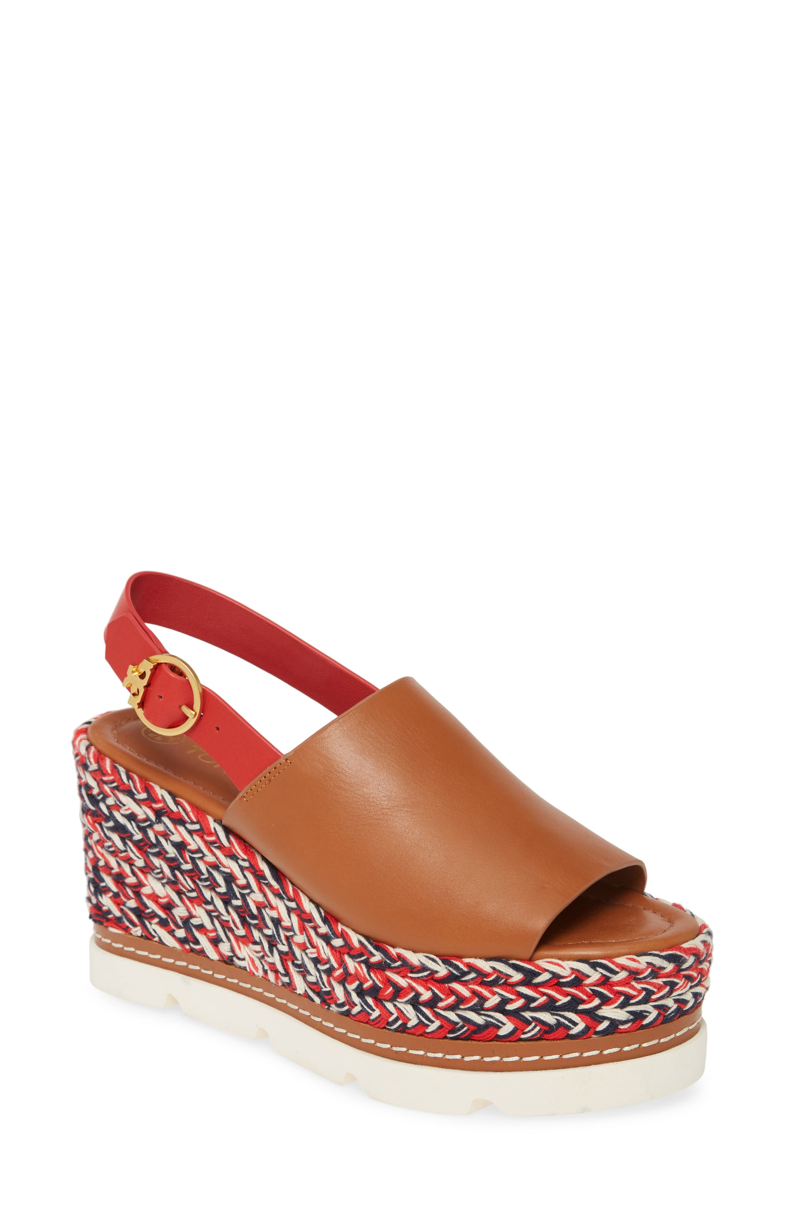 Tory Burch Miranda Espadrille Platform Wedge Sandal, Main, color, 