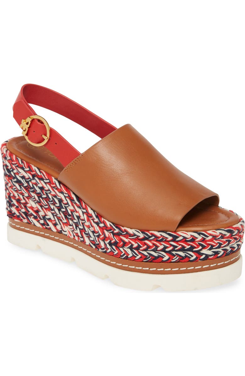 Tory Burch Miranda Espadrille Platform Wedge Sandal, Main, color,