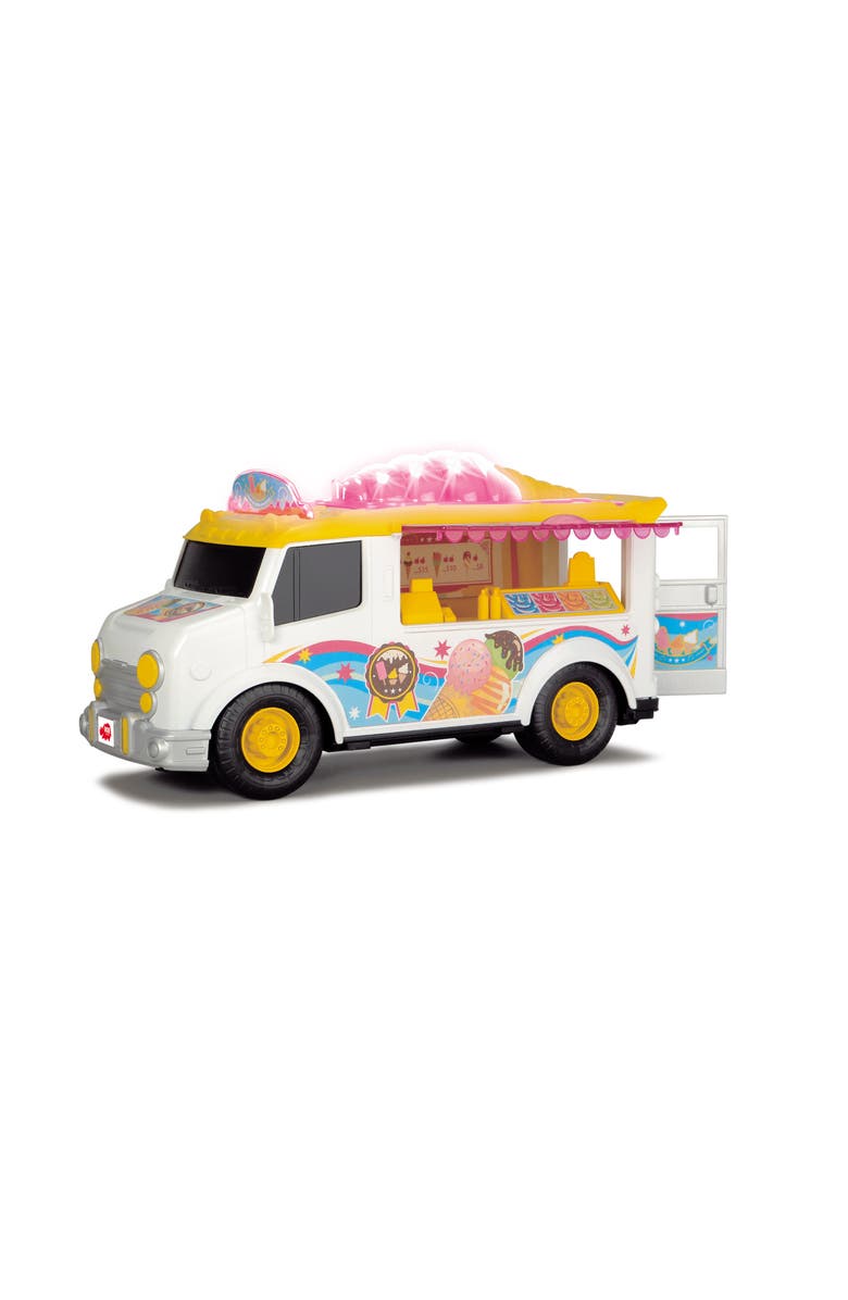 Dickie Toys HK Ltd 12 Inch Ice Cream Van, White/Yellow, Main, color, Multicolored