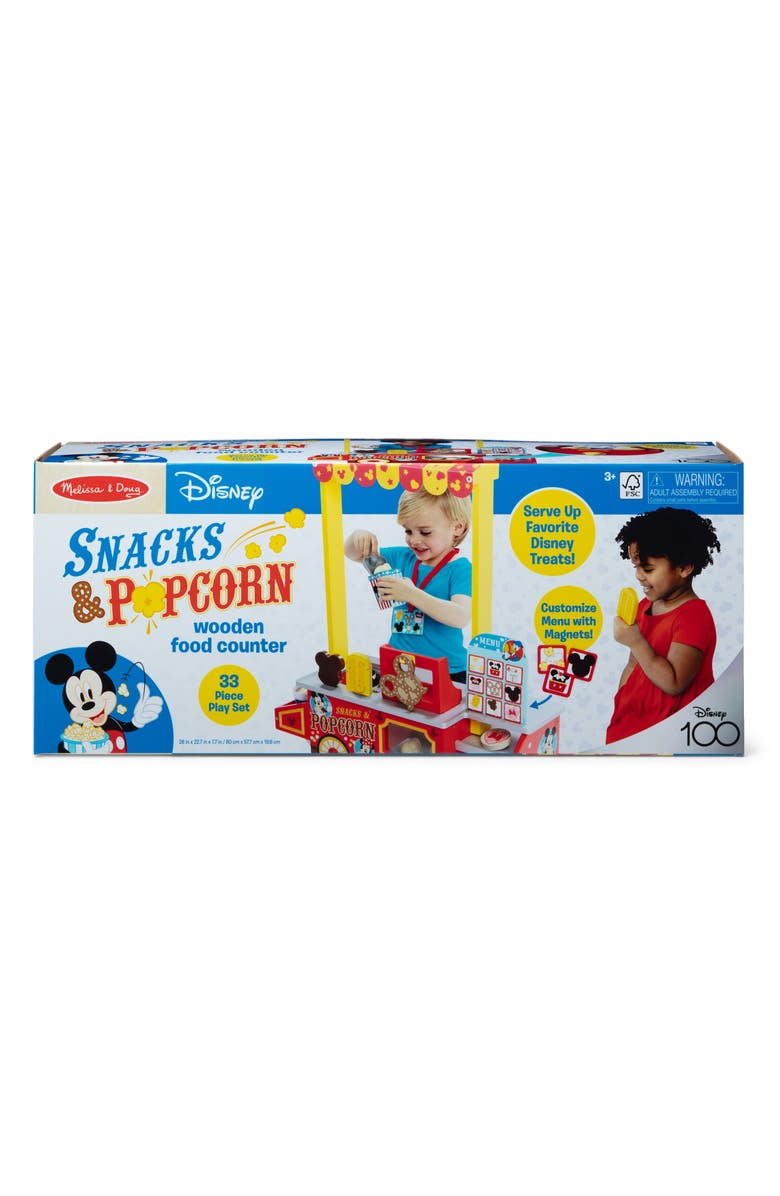 Melissa & Doug Disney Snacks & Popcorn Wooden Food Counter, Main, color,