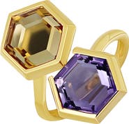 Bony Levy 14K Gold Amethyst Bypass Ring