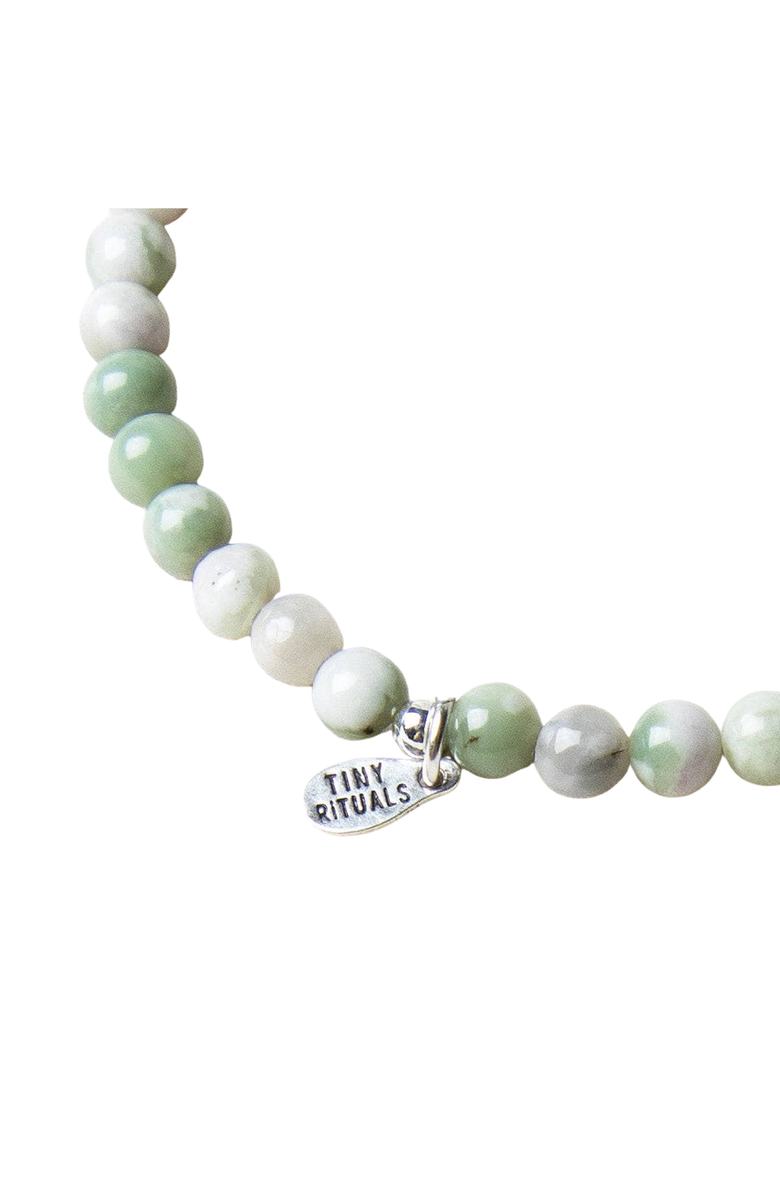 Tiny Rituals Peace Jade Energy Bracelet, Alternate, color, Light Green / Cream