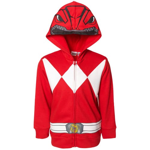 Power Rangers Cosplay Zip-Up Hoodie in Red Ranger Red  product