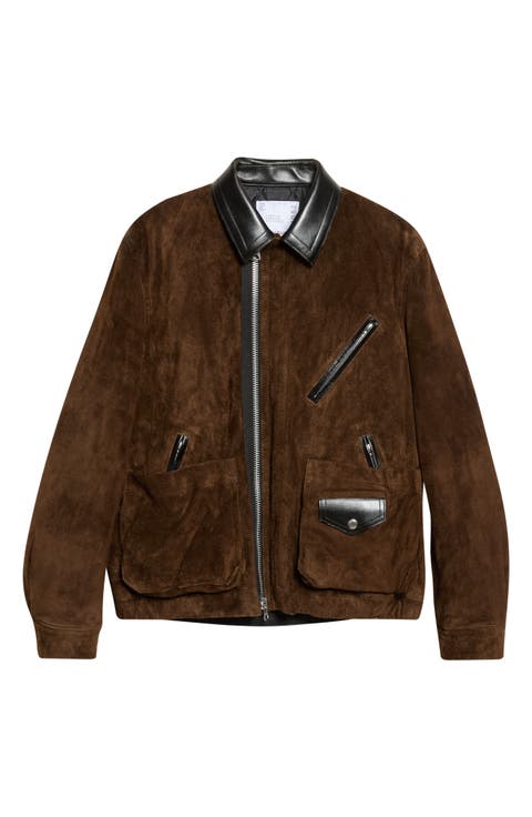 Suede Bomber Jacket