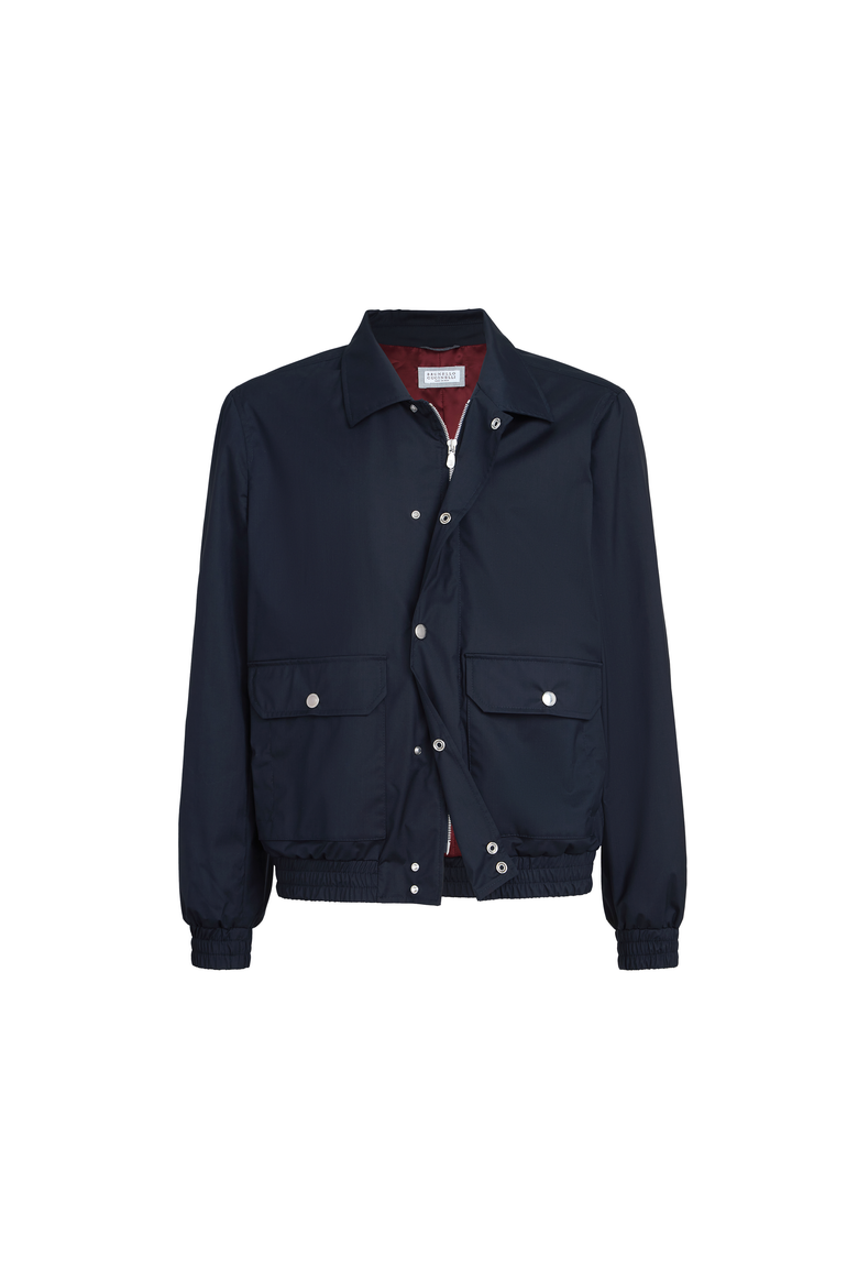 Bonded fabric outerwear jacket, Alternate, color, Navy Blue