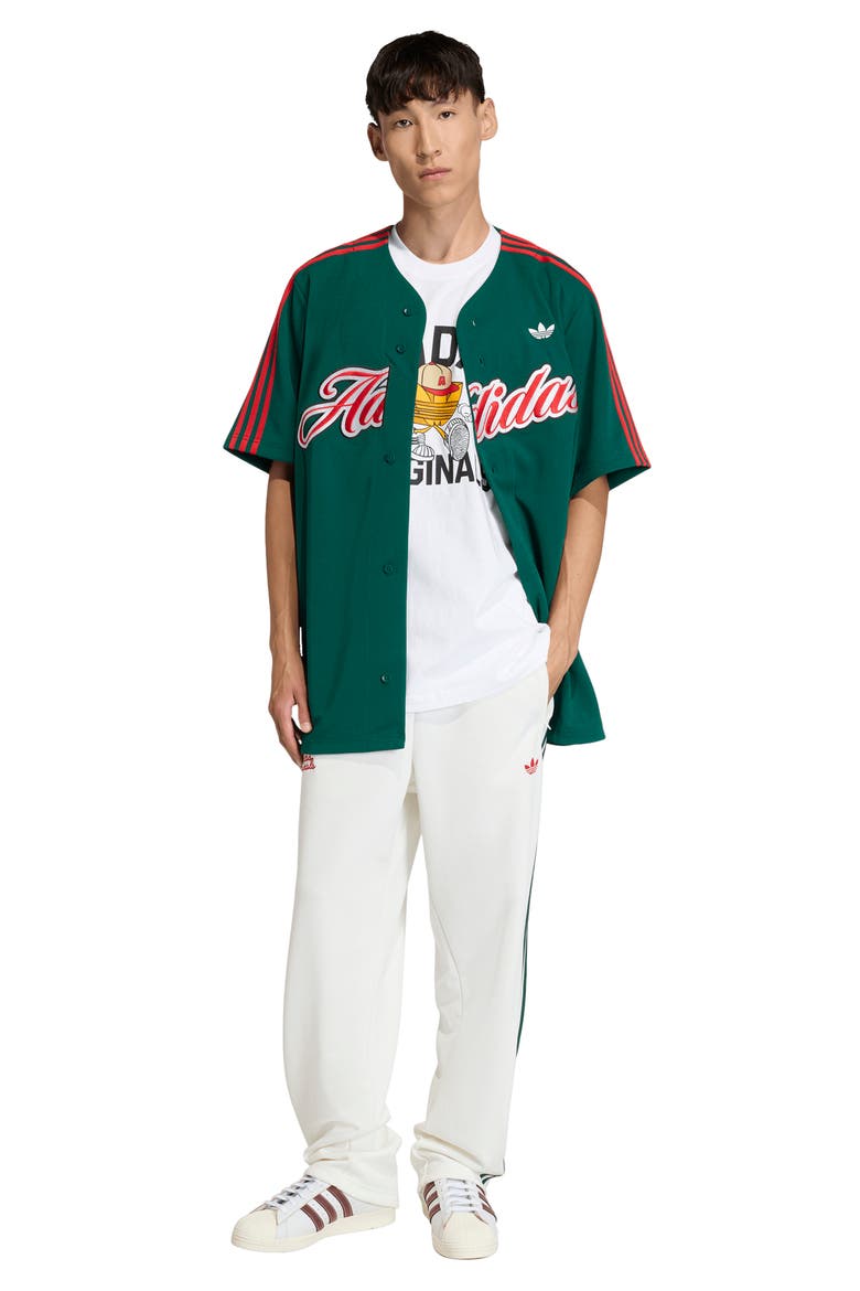 Summer League Varsity Baseball Jersey, Alternate, color, GREEN/ BETTER SCARLET/